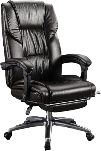 GLETSF Silla Ejecutiva De Oficina, Ergonómica, para Juegos, con Reposapiés, Respaldo Reclinable De 180°, Resistente, Giratoria De 360° para Oficina En Casa.