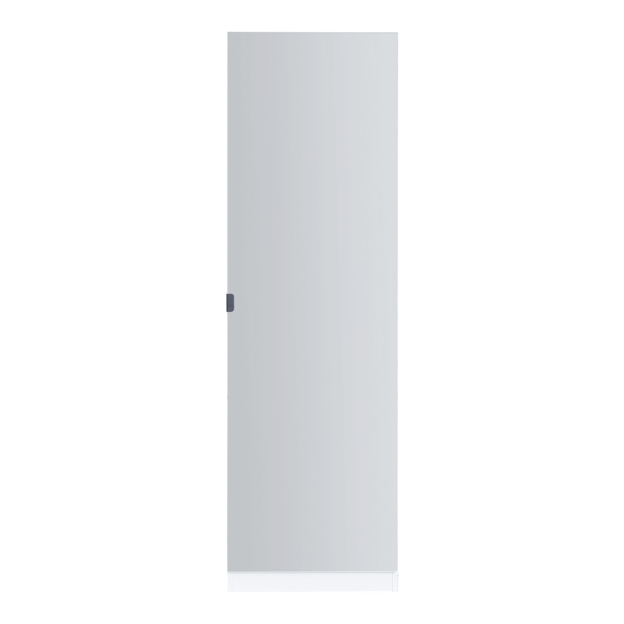 [en.casa] Zapatero Meura Organizador de Calzados con 5 Bolsillos para 10 Pares Puerta con Espejo Aglomerado y Efecto Lana 160 x 48 x 20 cm - Blanco