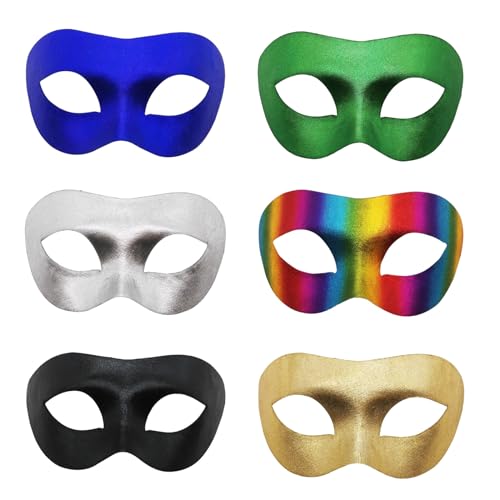 OIDEA Retro Masquerade Mask for Men: 6 Colors Half Face Venetian Carnival Masquerade Ball Mask Halloween Birthday Party Costume Mardi Gras Masks for Men and Women