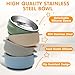 JVEOO 4 Pack Stainless Steel Baby Bowls with Suction, 2-in-1 SUS304 Toddlers Bowl & Removable Silicone Suction Kids Bowl Anti Scald Non Toxic Snack Container for Baby Food Feeding