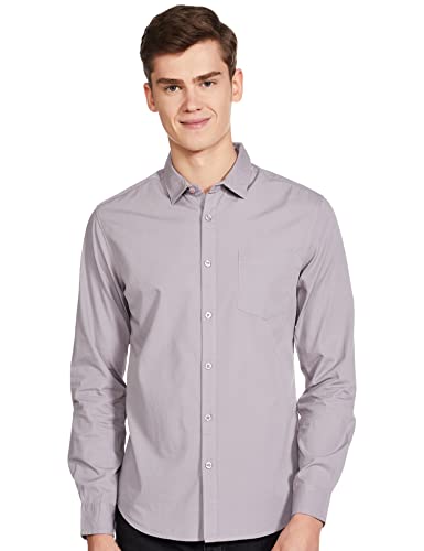 Image of The Indian Garage Co Men Slim Fit Solid Full Sleeves Cutaway Collar Casual Shirt