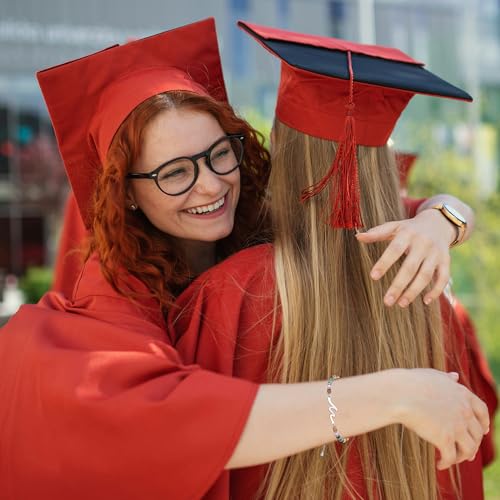 Image of TONY & SANDY Graduation Gift for Her 2026, Graduation Decorations Cross Bracelets for Women Girls Middle High School College Graduates, With Graduation Cap Box Meaningful Cards