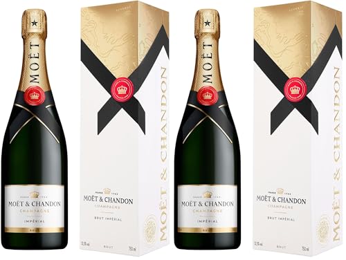 Moët und Chandon Moet Impérial Standardgeschenkpackung, 2er Pack (1 x 0.75 l)
