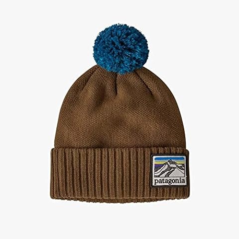 Patagonia Powder Town Beanie - Unisex Adult Hat, Unisex_Adult, Beret, 29187_Única, Line Logo Ridge/Brown (Mulch Brown), One Size Cover