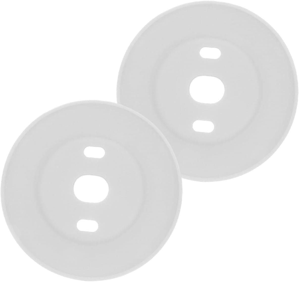 Mikikit 2pcs Thermostat Wall Plate Easy Install Backplate Compatible with Nest Thermostat Protects from Scratches Modern Design White Cover for Home Decor