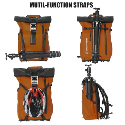 Mochila para cámara impermeable Besnfoto con compartimentos miniatura 4