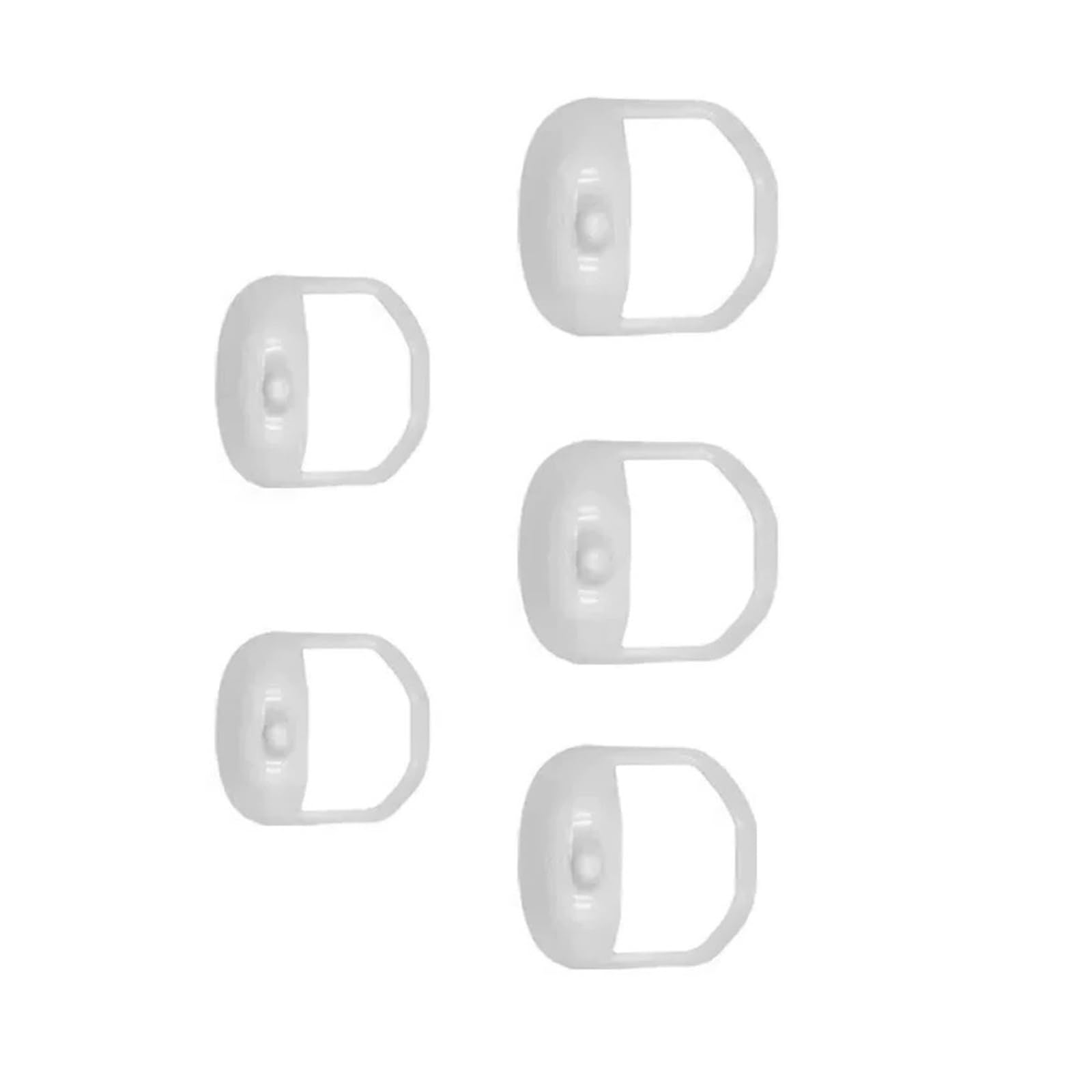 5 Größen Von Bart-Ziegenbart-Rasierschablone, Bartformwerkzeug, Trimmzubehör For Männer, Symmetrische Barttrimm-Schablone For Den Spitzbart(WHITE)