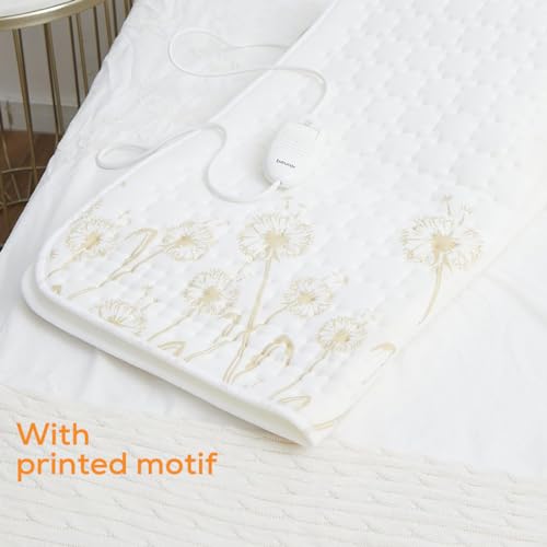 Image of Beurer German Engineering UB 33 Electric Underblanket for Single Bed I German Engineering I 3 Temperature Settings I Printed Cotton Top I Overheat Protection I Illuminated Controls I Machine Washable 30C I OEKO-TEX Certified I 3-Year Warranty