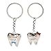 Produktbild Emorias 1 Paar Keychain Schlüsselanhänger Zähne Schlüsselbund für Hand Tasche Auto Tür Schlüssel Praktisches Geschenk