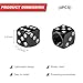 MUQIDA 4PCS Dice Style Tire Valve Stem Caps, Aluminum Dice Automotive Tire Air Valve Stem Covers, Airtight Tyre Dust Caps for Auto Bike SUV Trucks Motorcycles, Car Accessories (Black)