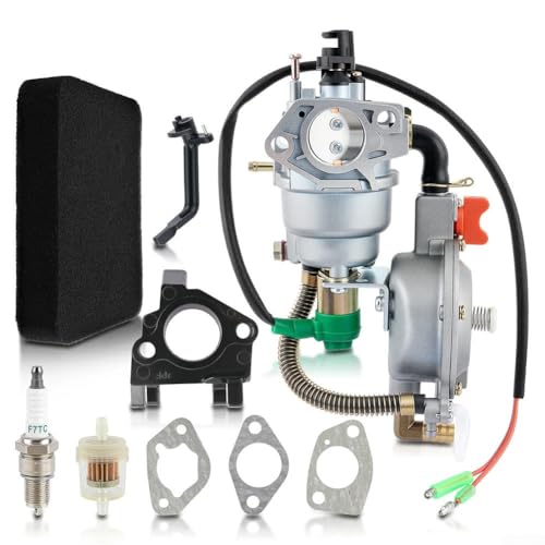Kit de carburador dual de combustible/conversión para generadores de 4.5-10 kW, compatible con, Honda, Predator y más