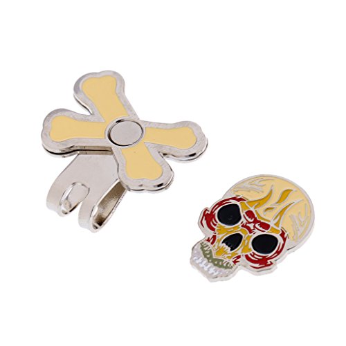 LEIPUPA Clipe De Chapéu De Golfe Com Clipe Magnético De Marcador De Bola De Golfe - Osso