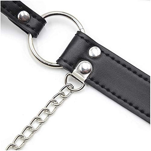 Vegan Leather Ball Gag with Nipple Clip, Bondage, BDSM