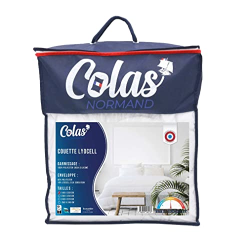 Piumino 140 x 200 cm antitraspirante Lyocell proprietà assorbenti Temperato Per tutte le stagioni Produzione francese Lavabile in lavatrice a 40 °C