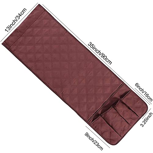 Sofa Chair Couch Armrest Organizer Hanging,5 Pockets Non-Slip Armchair Storage Bag Sofa Couch Armrest Cover Double Sided Organizer for Tablet Phone,Glasses,Book,Magazines - Image 4