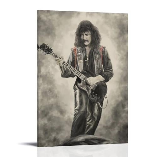 WJYCHEND Póster de la serie musical de Tony Iommi Singer para álbum de música, arte de pared, pintura decorativa para dormitorio, póster de 30 x 45 cm, estilo marco