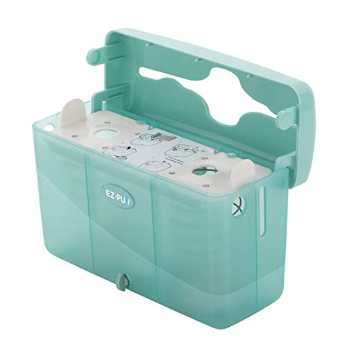 Image of EZbrnd Countertop SLIMFOLD Hand Towel Dispenser for Kitchen /Bathroom /Office /RV /Airbnb, Guest Towel Holder, Turquoise