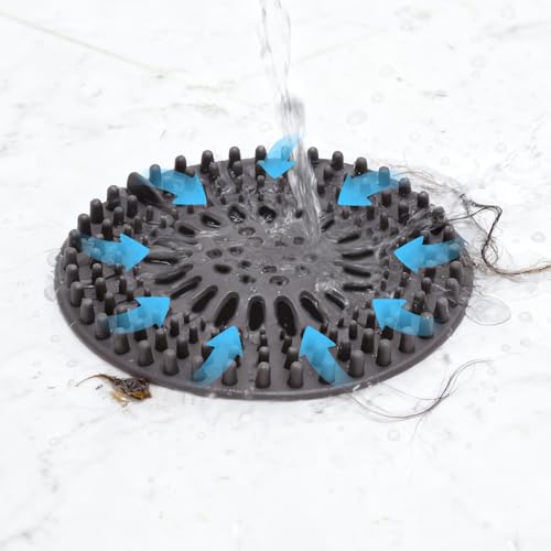 Silikonowe sitko do odpływu włosów (12,5 cm), 4 sztuki, sitko prysznicowe, sitko prysznicowe, sitko prysznicowe, sitko prysznicowe, do łazienki, prysznica