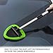 Windshield Cleaner Tool with Rotating Extendable Handle, 4 Reusable Microfiber Pads, Aluminum Window Cleaning Wand for Car Interior, Auto Glass, RV, Truck, with 30ml Spray Bottle