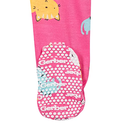 Image of Gerber Baby Girls 2-Pack Footed Pajamas