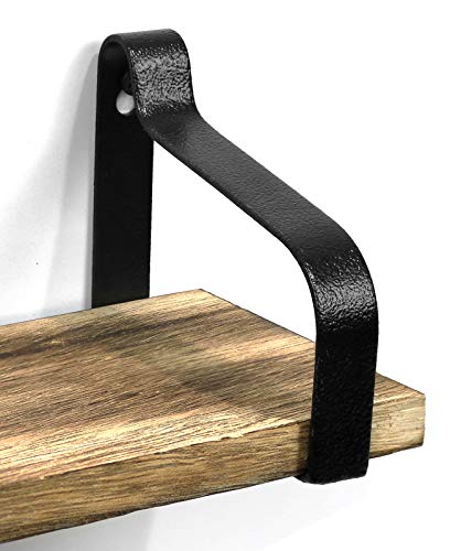 Greenco Rustic Floating Shelves, Decorative Wall Mounted Storage Shelves For Living Room, Dining Room, Office, Bedrooms- Set of 3 - Thumbnail 5