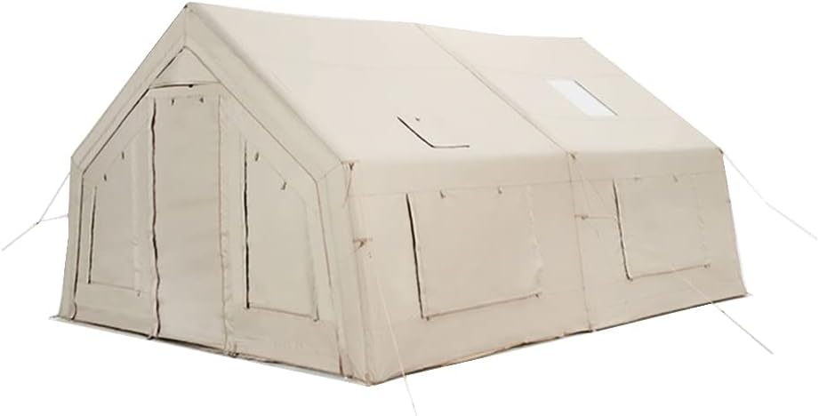 ASSYA Outdoor Inflatable Camping Tent with Air Pump, 13m² Glamping Tents, Easy Setup 4 Season Windproof House for Fishing, Camping & Hiking,480 X 360 X 250cm