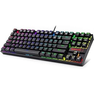 Redragon Kumara K552-RGB LED Backlit USB Mechanical Gaming Keyboard Without Numlock Keys, Black