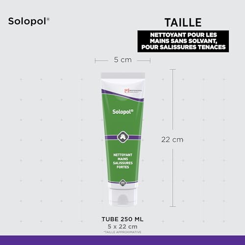 SC Johnson Professional Solopol – Nettoyant Mains salissures Fortes – sans solvant – Charges gommantes Astopon – Tube 250 Ml – Usage Professionnel – vue 4