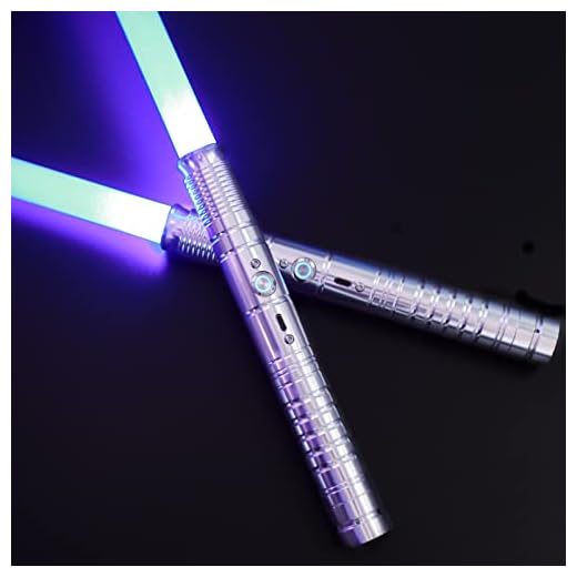 Lorsaberus Lightsaber 2Pack, Metal Hilt Fx Light Saber for Kids Teen, RGB 12 Colors 3 Sound Mode Changeable, 2 in 1 Double-Bladed Dueling Lightsabers for Birthday Gifts Children's Day Halloween Silver