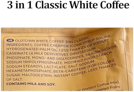 (4 Pack - Classic) Old Town White Coffee, 3 in 1 Classic White Instant Coffee (60 Sticks) Expired Date 08/15/2026