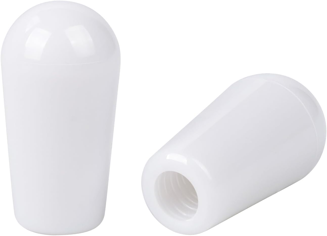 Banworks Guitar 3-Way Toggle Switch Tip USA Threaded SAE #8-32" Pickup Selector Switch Caps Toggle Switch Knob Tip Caps for Gibson Les Paul LP SG Electric Guitars Pack of 2 JT/DWQM-07 White