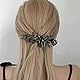 Haarspangen, Haarschmuck für Damen, Mädchen, Damen, Kinder, stilvolle Metall-Haarspangen, große Kopfbedeckung für Party, Hochzeit, täglich, Rauchgrau