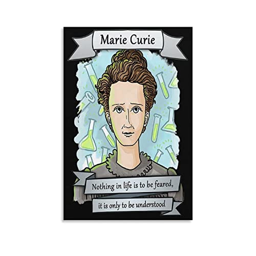 BDTSRT Kein Rahmen 40x50cm Poster und Drucke Vintage Poster Poster über Marie Curie Leinwand Gemälde Wandkunst Poster Cover
