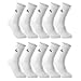 Produktbild sockenkauf24 10 Paar i1R Sportsocken Tennissocken Herren Baumwolle 10300 (43-46 Weiß)