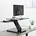 VIVO Black Height Adjustable 25 inch Standing Desk Converter, Compact Sit Stand Tabletop Monitor Riser Workstation, DESK-V001G