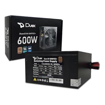 Fonte de Alimentação Duex DX-600FSE+ 600W 80 Plus Bronze PFC Ativo com cabo