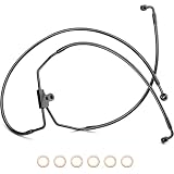 MoKitDora Touring Front Brake Lines Extended Brake Cable Oil Hose for 14' Handlebars 1996-2013 Harley Street...