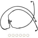 MoKitDora Touring Front Brake Lines Extended Brake Cable Oil Hose for 16' Handlebars 1996-2013 Harley Street...