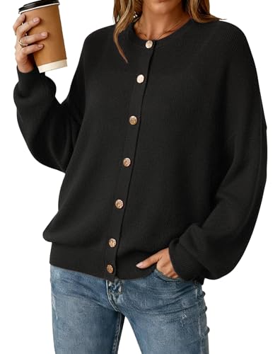 Arach&Cloz Women's Wool Blend Oversized Cardigan