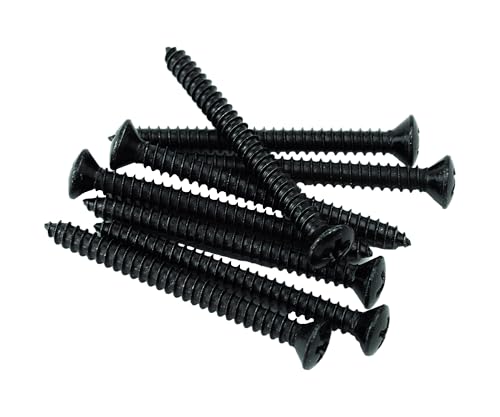Guyker M4.2 * 45 Guitar Neckplate Mounting Screws, Stainless Steel SUS Long Neck Plate Mount Screw(8PCS, Black)