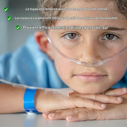 10 Pièces Tubes À Oxygène Nasaux, Tube D'Oxygène Nasal En Silicone Monté Sur La Tête Tube D'Oxygène En Silicone Transparent Tube Pour Appareil À Oxygène Thérapie Respiratoire Et Appareils D'Inhalation – vue 6