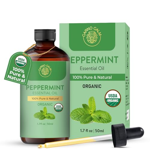 Carno Calm Peppermint Essential Oil | USDA Certified Organic Pepper