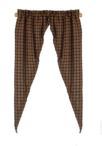 Rideaux tiff miniature marron Melody Jane pour créer un salon de poupée cosy