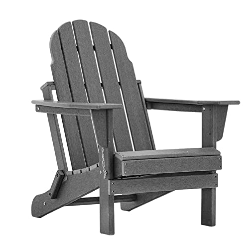 Adirondack Chair VOQNIS Weather Resistant for Deck Garden Backyard HDPE ...