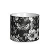hggaca Black Moth Flower Print Ceramic Coffee Mugs, Large Capacity Mugs, with Comfortable C-Handle Smooth Rim for Daily Hot Drinks #2