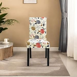 Stretchy Parson Chair Slipcovers for Dining Room Chair seat Covers Chair Protectors for Party Pet Protection Universal Fit Soft Polyester (Set of 4, Orange Flowers) Stretchy Parson Chair Slipcovers for Dining Room Chair seat Covers Chair Protectors for Party Pet Protection Universal Fit Soft Polyester Set of 4 Orange Flowers