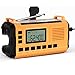 Emergency Weather Radio - AM/FM/NOAA Hand Crank Radio with 15W Fast Charge, 40000mAh Portable Solar Power Bank, Multi-Function Flashlight & SOS Alarm for Outdoor Indoor Emergencies (Orange)