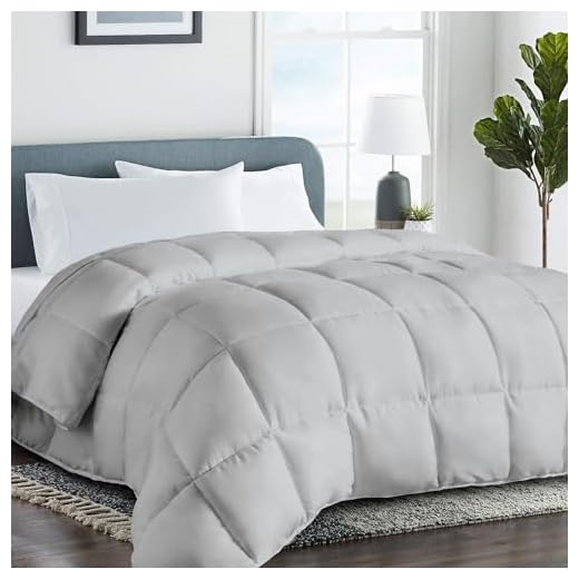 COHOME King Size Comforter - Down Alternative Duvet Insert with Anti-Clump Tech & 8 Tabs, All-Season Reversible Luxury Hotel Bedding - Gifts for Women/Men, Light Grey 90x102 inches