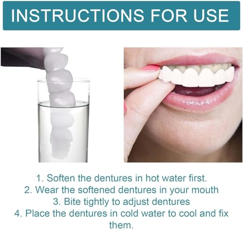 Hiomaly 65697515 Fake Teeth, 2 Pcs Veneers Dentures Socket thumb #6