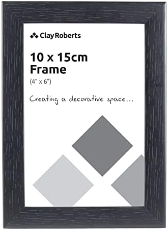 Clay Roberts Photo Picture Frame 6 x 4, White, Freestanding and Wall Mountable, 10 x 15 cm, 6x4" Picture Frames